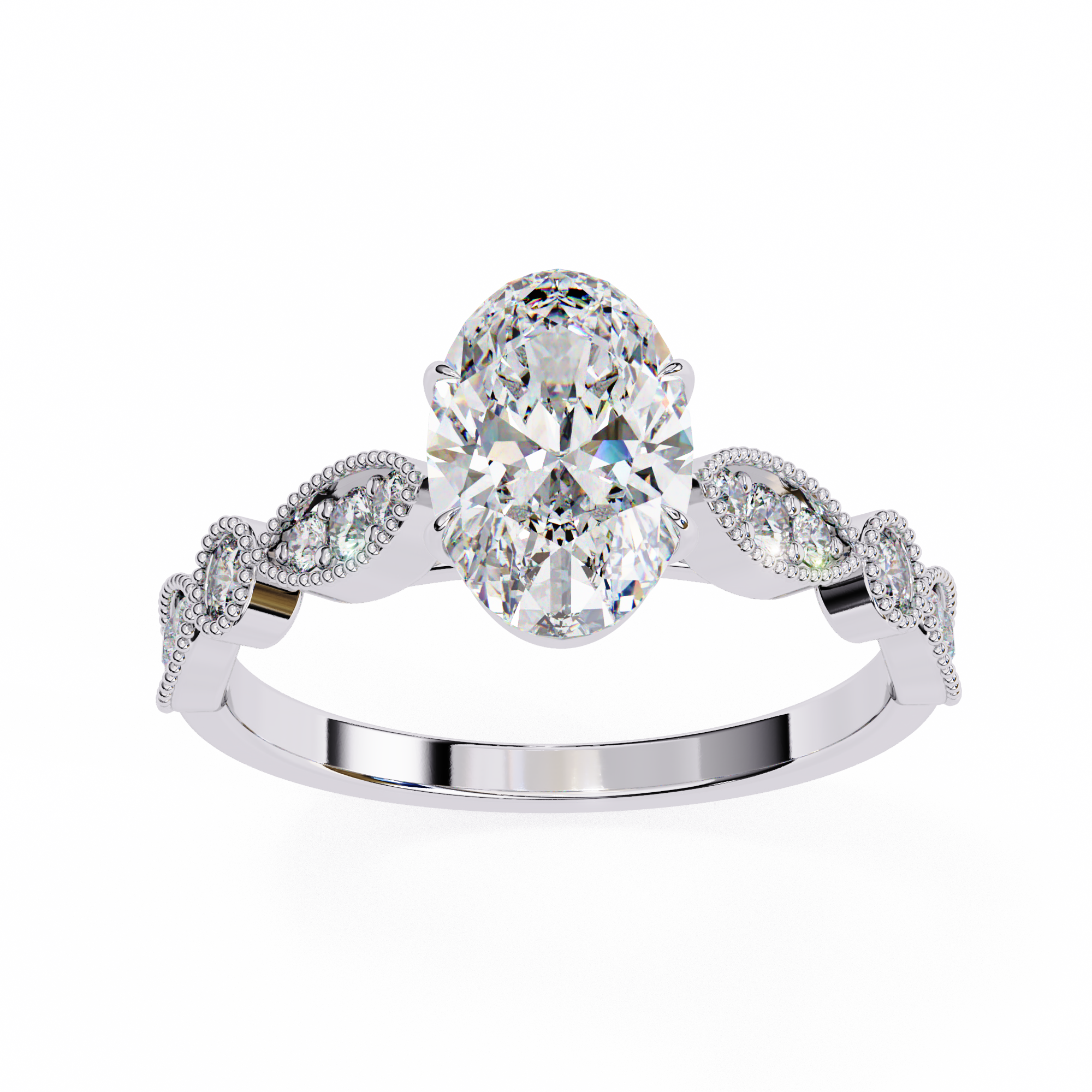Oropé Classic Radiance Oval Solitaire Ring | 925 Pure Sterling Silver