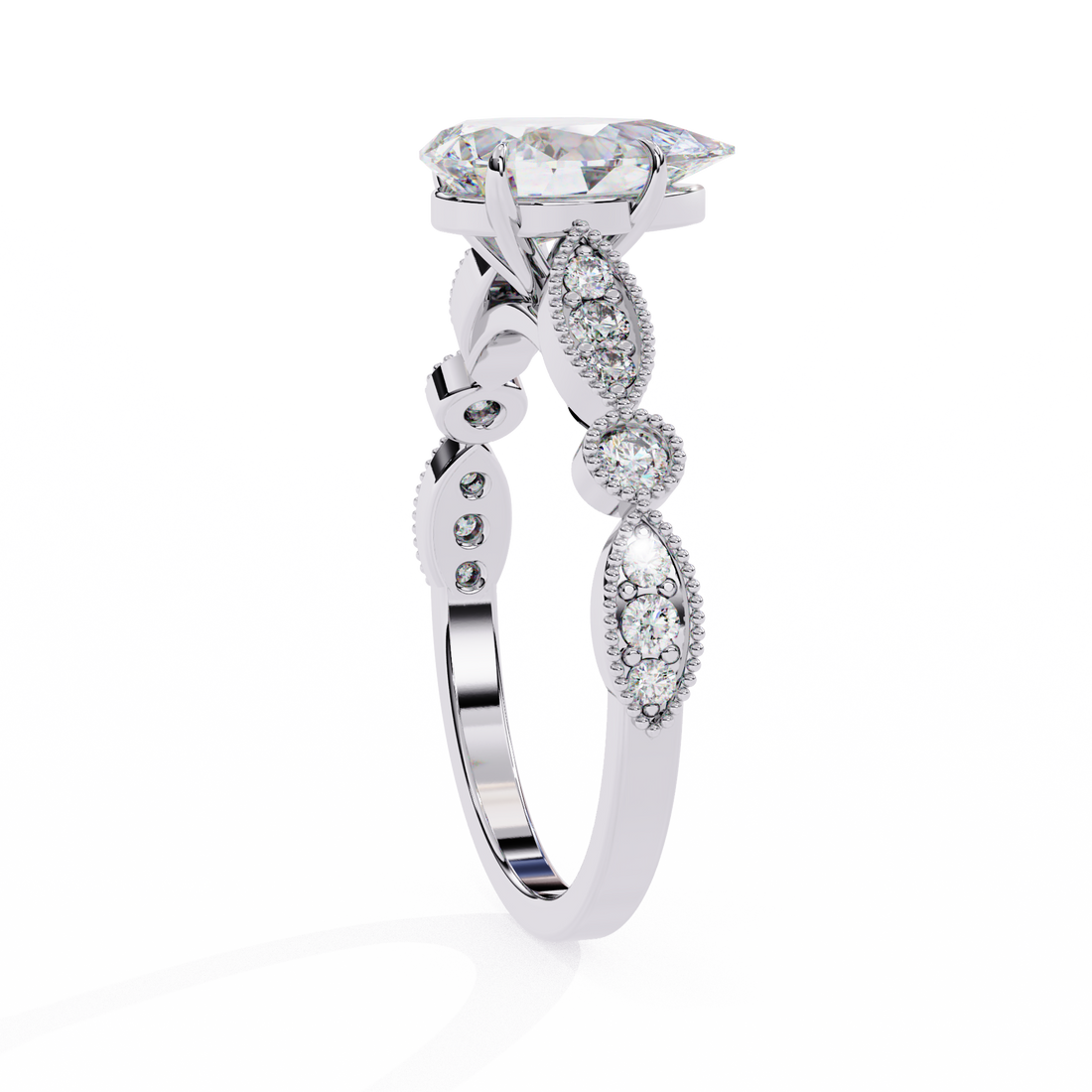 Oropé Classic Radiance Pear Solitaire Ring | 925 Pure Sterling Silver