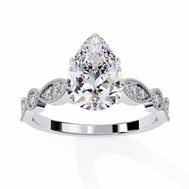 Oropé Classic Radiance Pear Solitaire Ring | 925 Pure Sterling Silver