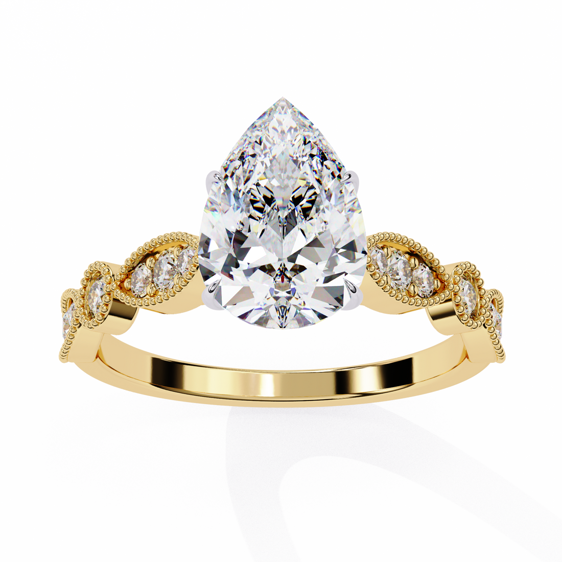 Oropé Classic Radiance Pear Solitaire Ring | 925 Pure Sterling Silver
