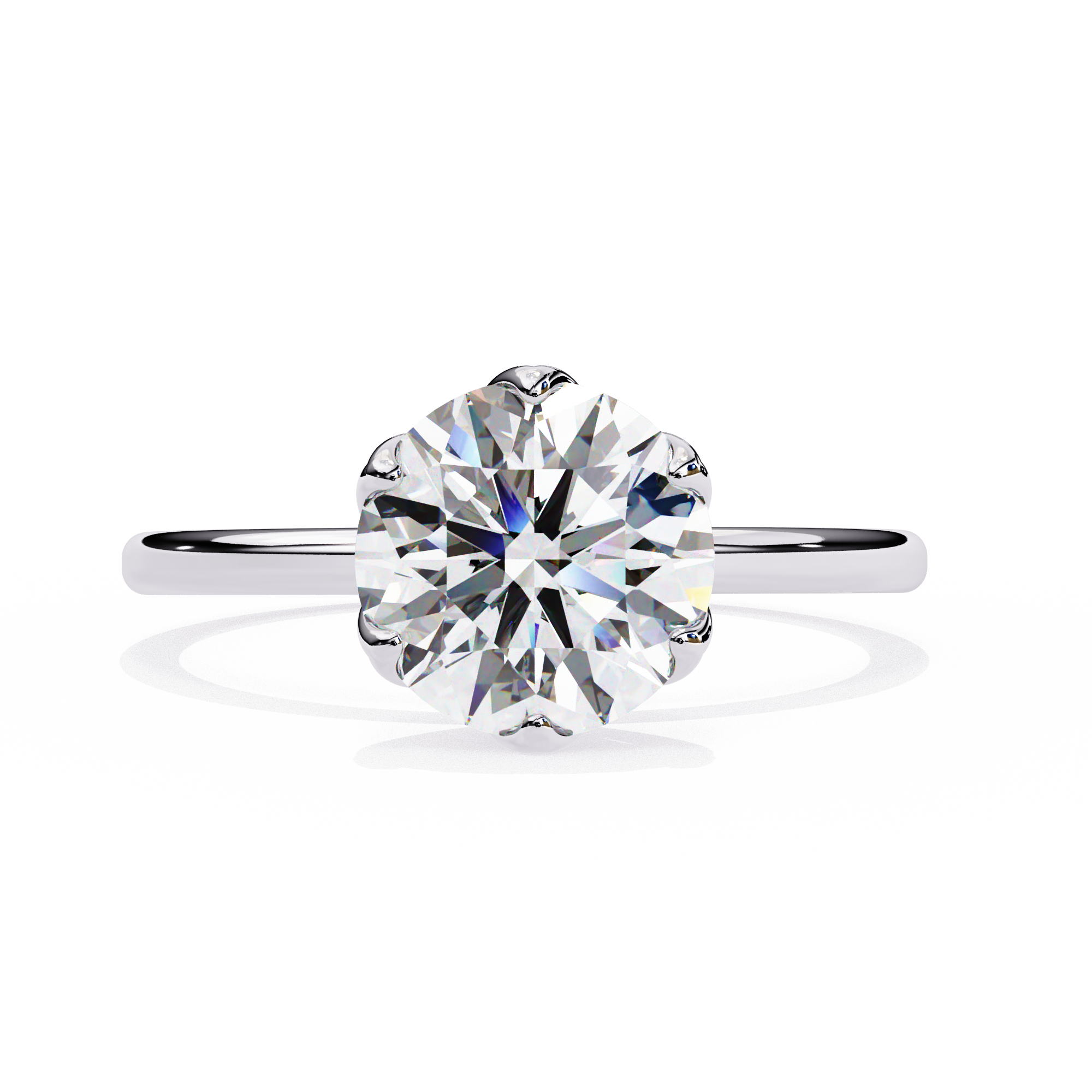 Oropé Classic Radiance Round Solitaire Ring | 925 Pure Sterling Silver