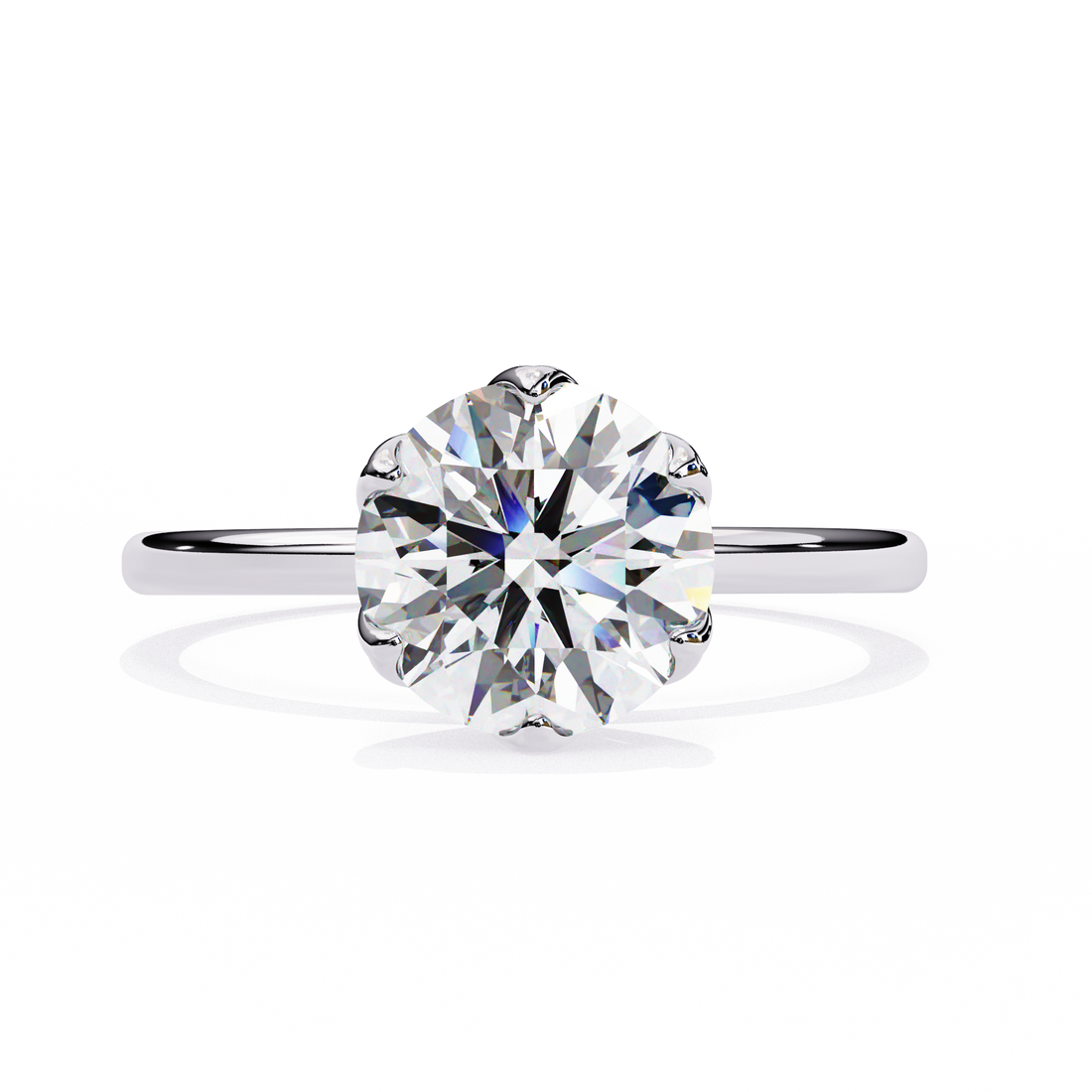 Oropé Classic Radiance Round Solitaire Ring | 925 Pure Sterling Silver