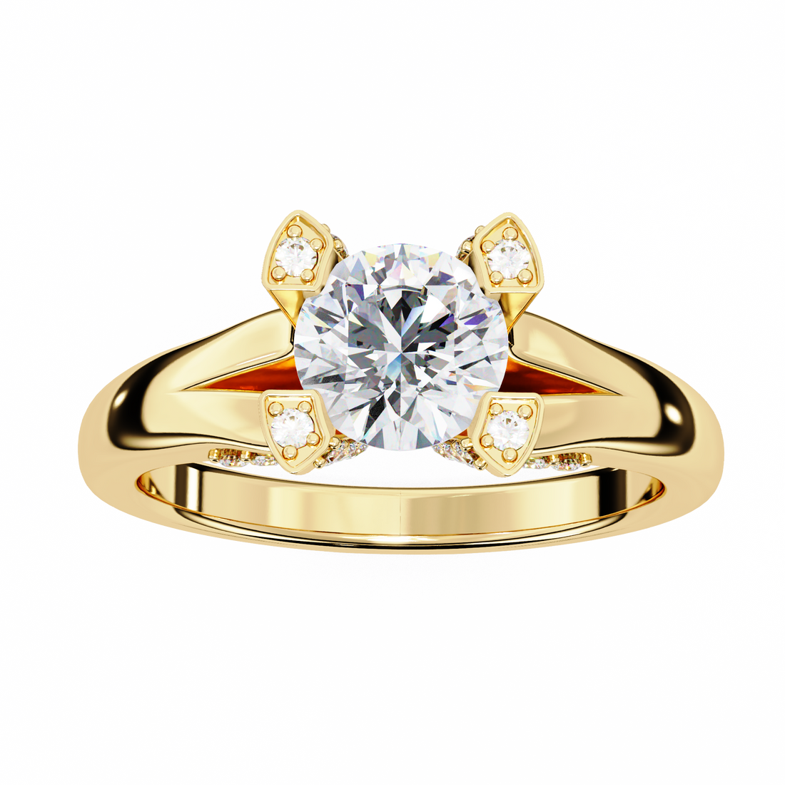 Oropé Classic Radiance Round Solitaire Ring | 925 Pure Sterling Silver