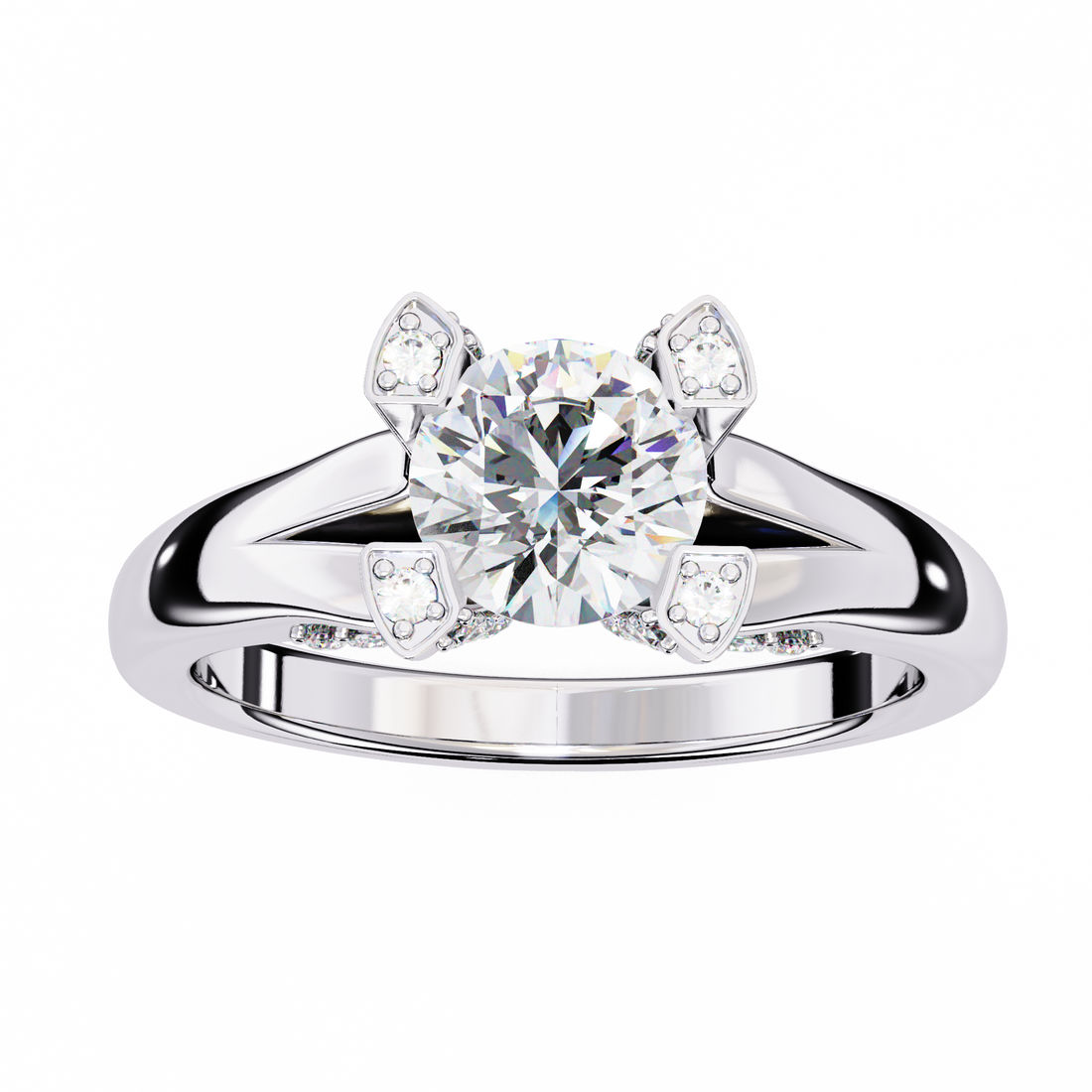 Oropé Classic Radiance Round Solitaire Ring | 925 Pure Sterling Silver