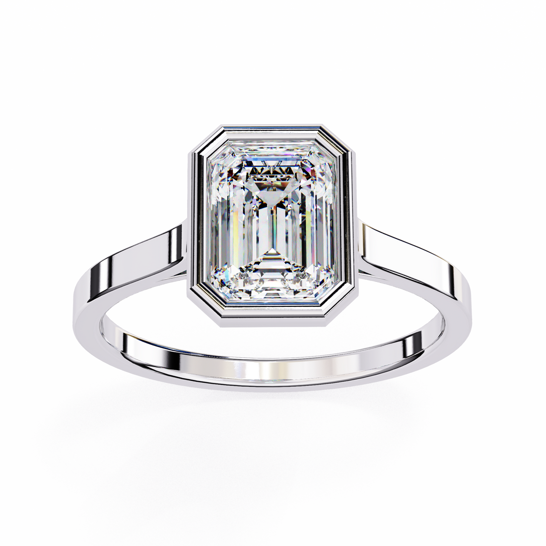 Oropé Classic Radiance Emerald Solitaire Ring | 925 Pure Sterling Silver