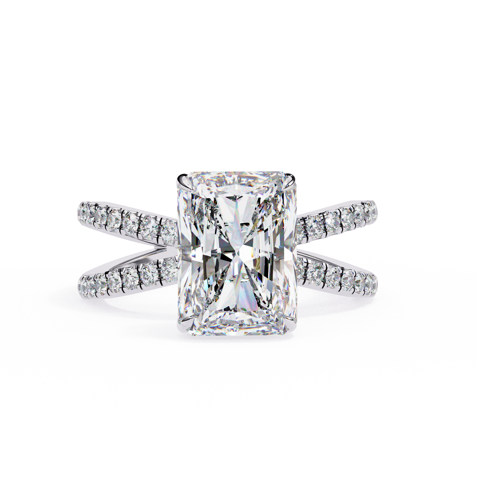 Oropé Classic Radiance Rectangular Solitaire Ring | 925 Pure Sterling Silver