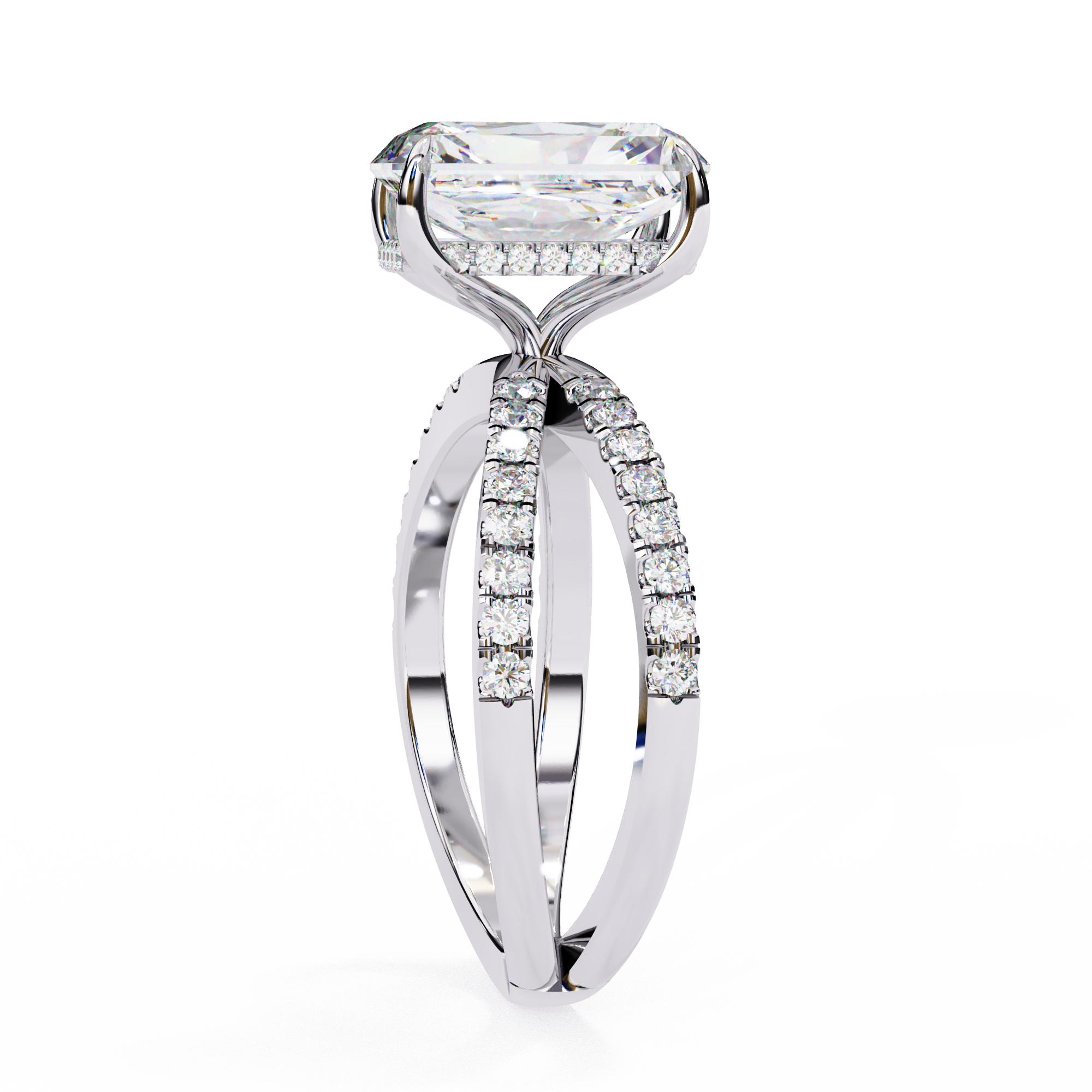 Oropé Classic Radiance Rectangular Solitaire Ring | 925 Pure Sterling Silver