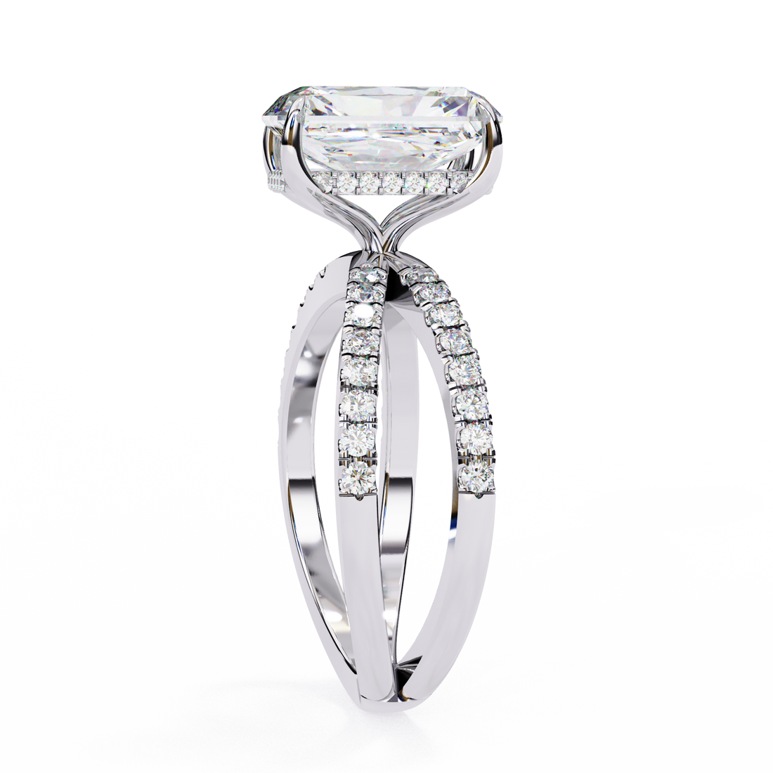 Oropé Classic Radiance Rectangular Solitaire Ring | 925 Pure Sterling Silver
