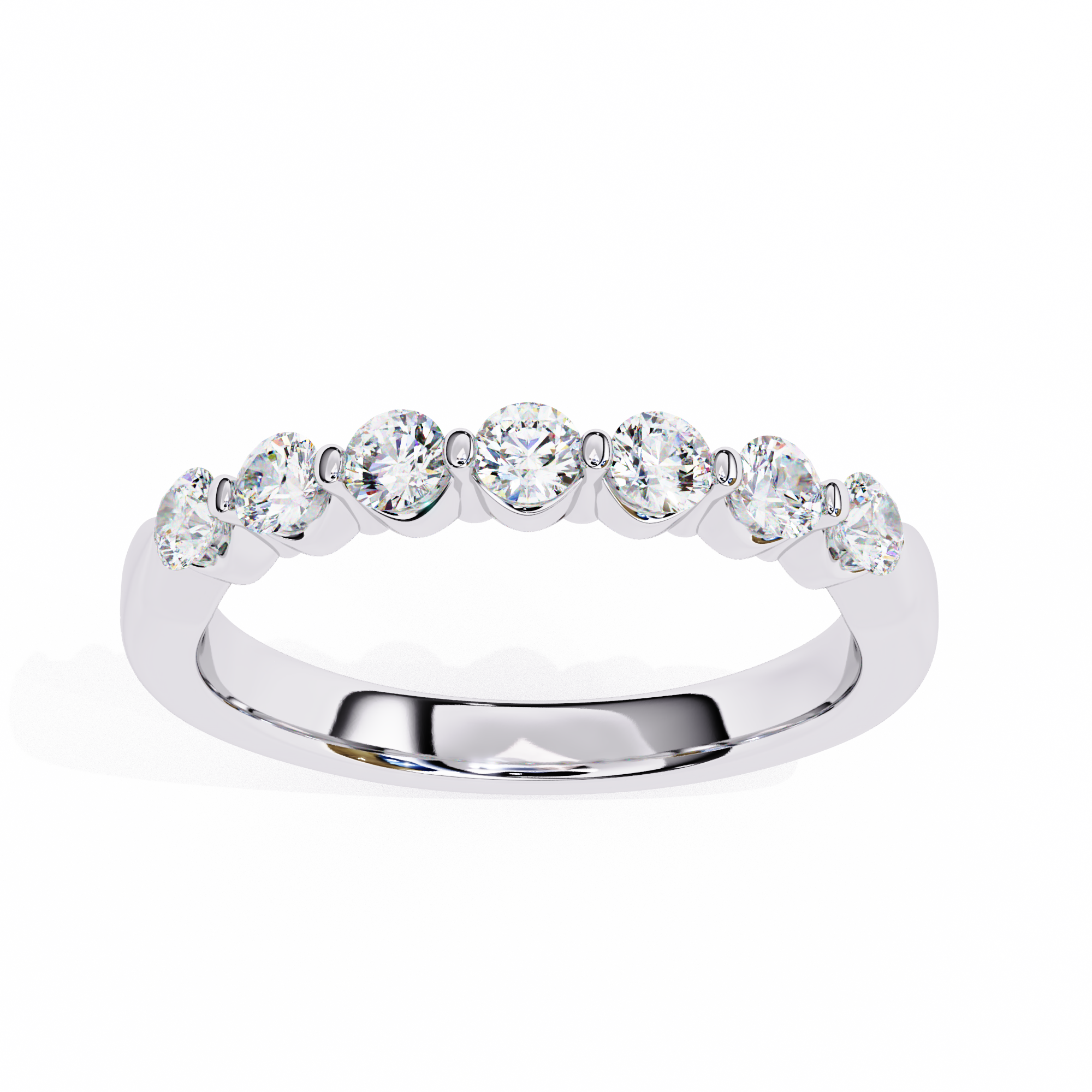 Signature Spark Half Eternity Ring | 925 Pure Sterling Silver