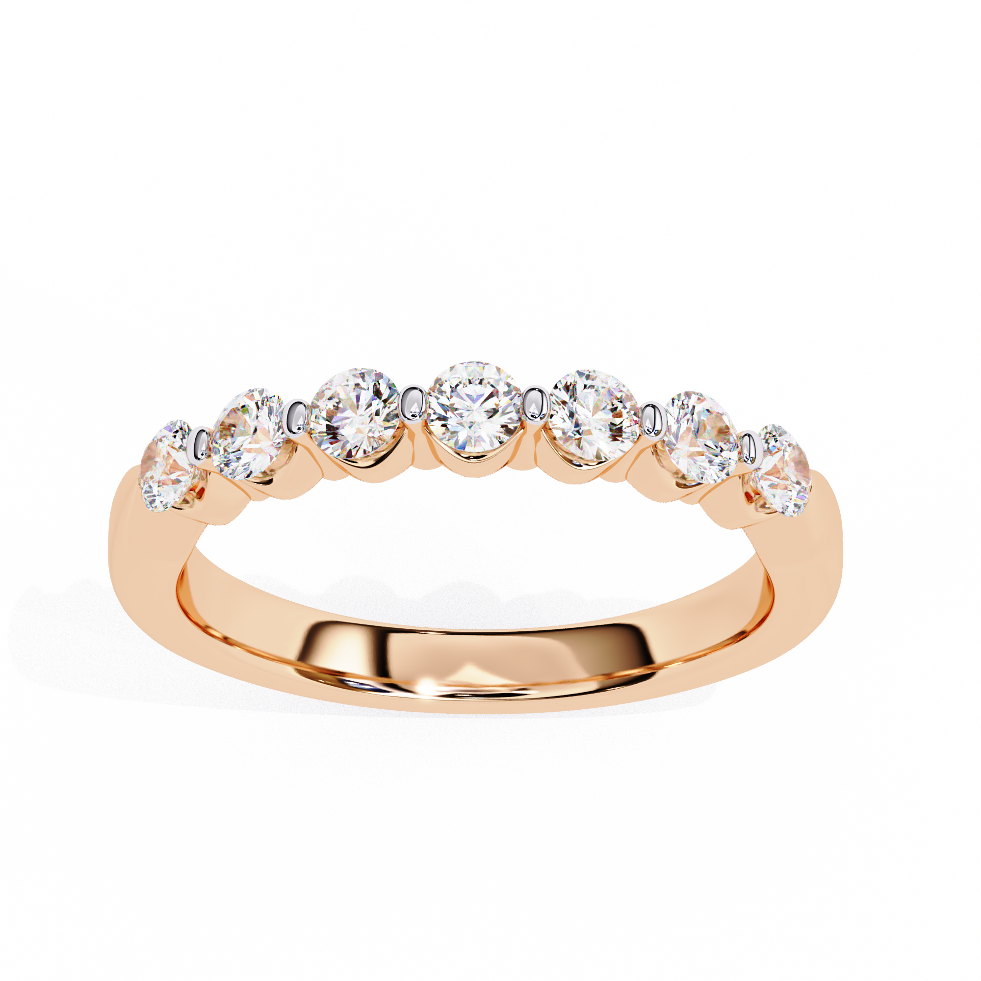 Signature Spark Half Eternity Ring | 925 Pure Sterling Silver