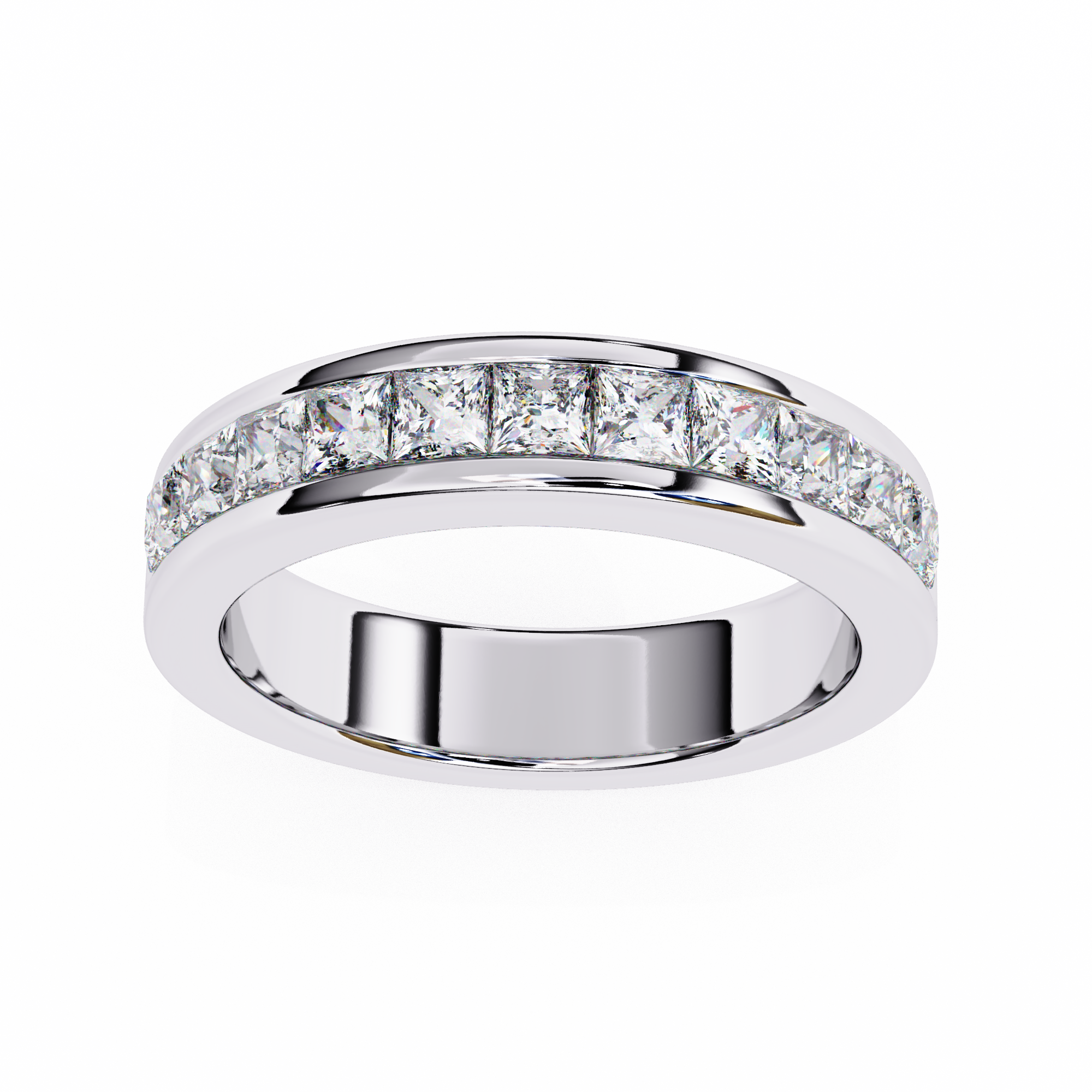 Signature Line Diamond-Look Band | 925 Pure Sterling Silver