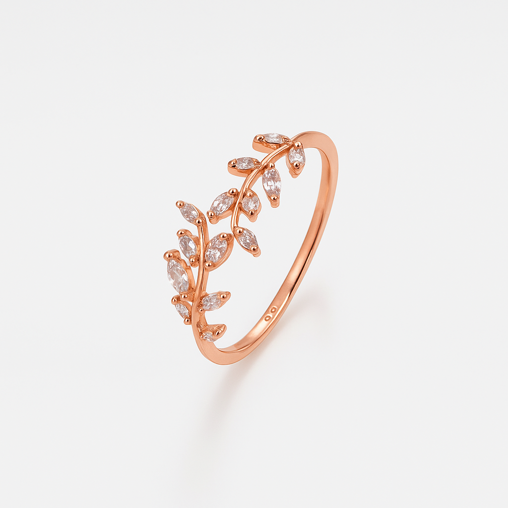 Orope’s Olive Tree Leaf Ring made with 925 Pure Sterling Silver