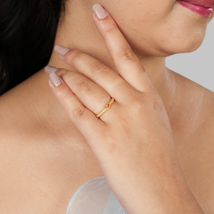 Orope’s Amora Open Heart Ring made with 925 Pure Sterling Silver