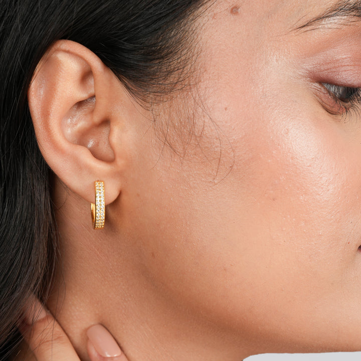 Orope’s Diamond Hoop Earrings made with 925 Pure Sterling Silver