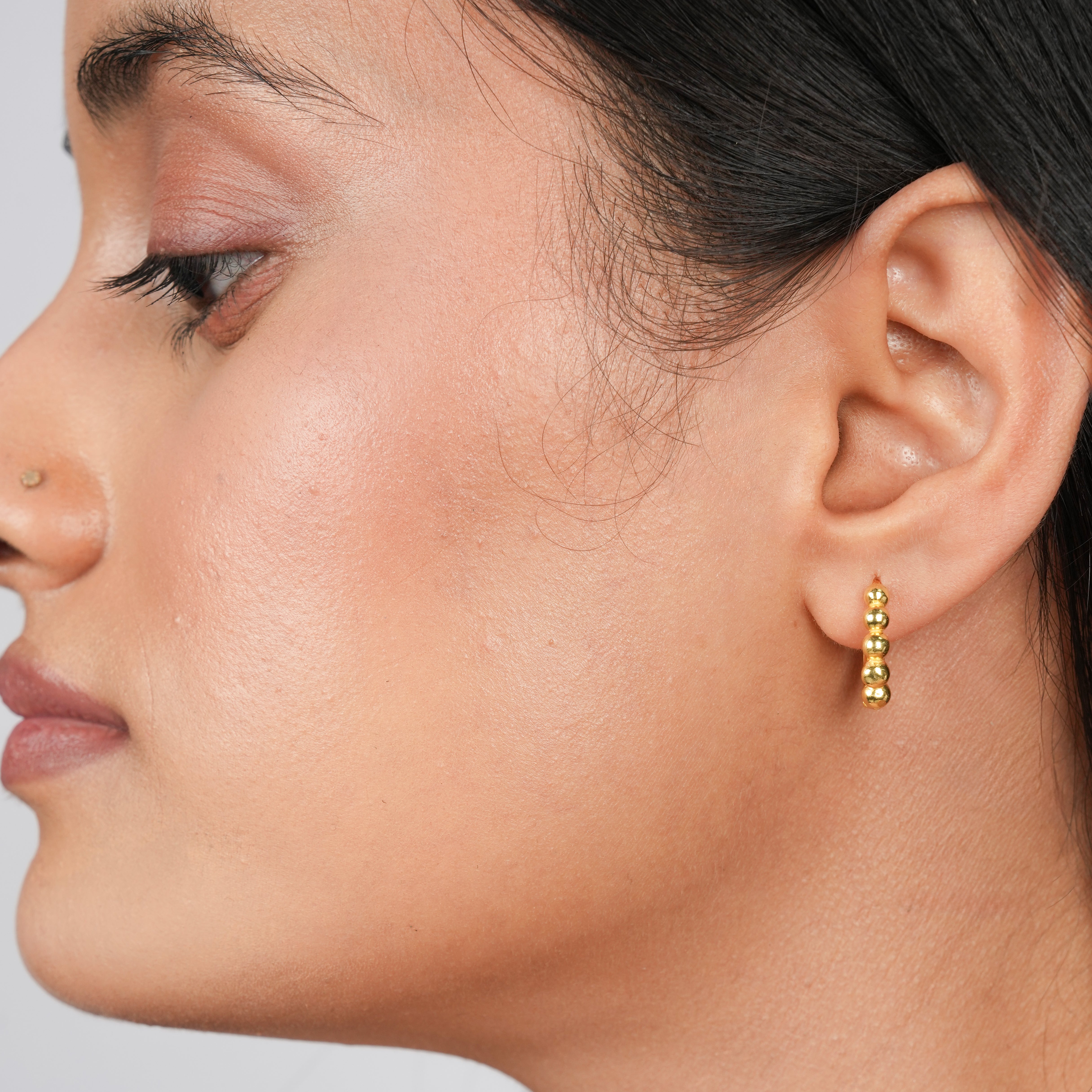 Orope's Beaded Hoop Earrings made with 925 Pure Sterling Silver