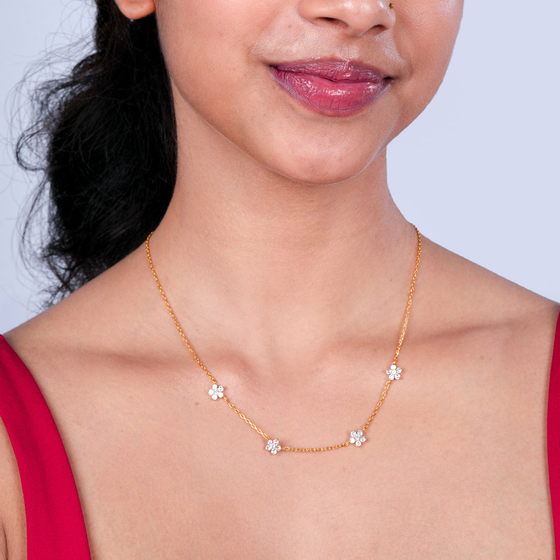 Orope's Flower Daisy Necklace 925 Pure Sterling Silver