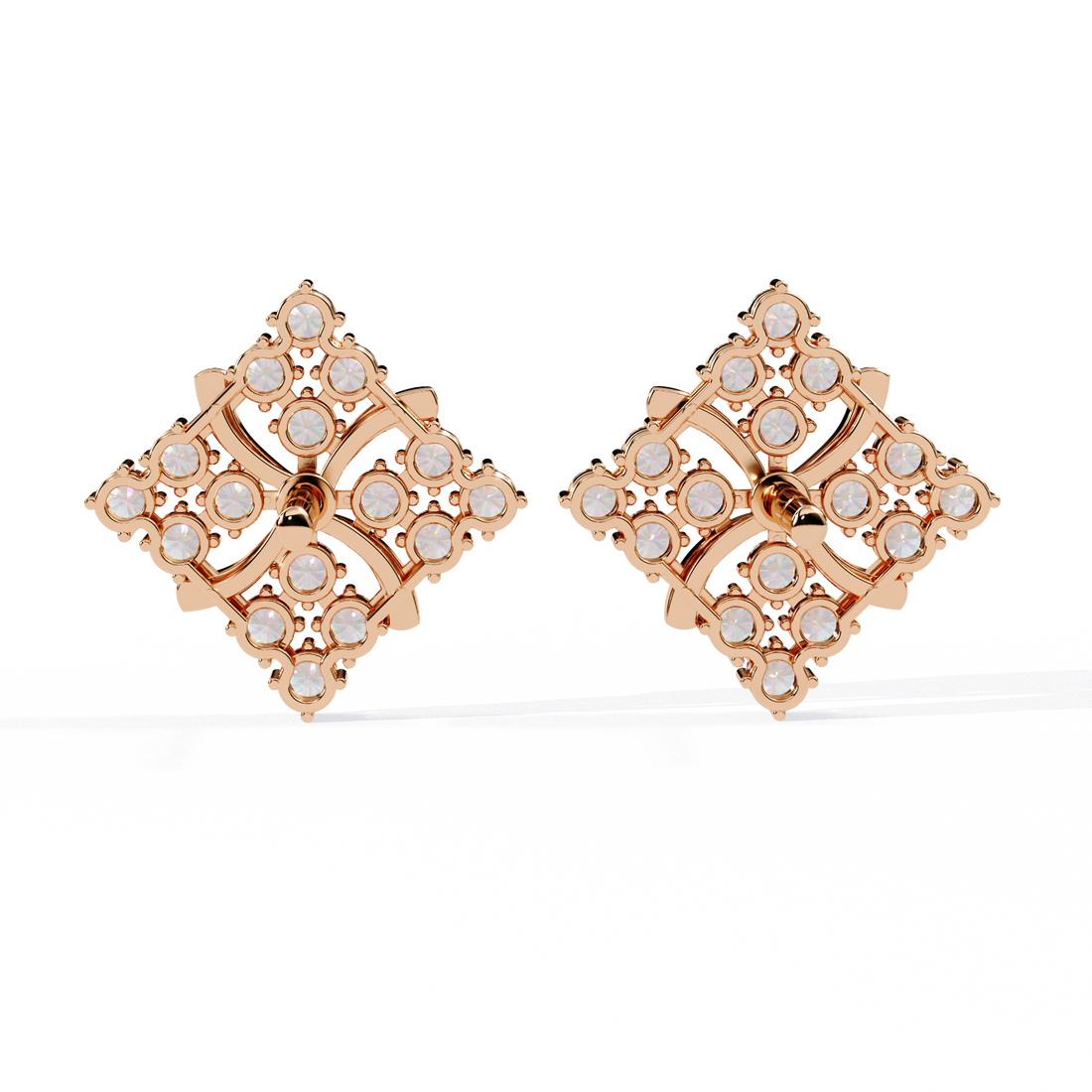 Golden Hour Bloom Stud Gold Plated Earrings