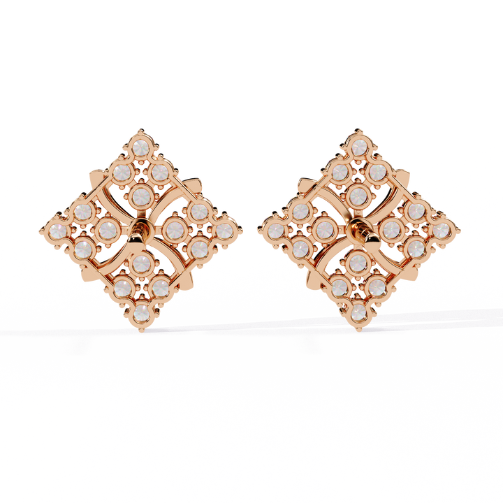 Golden Hour Bloom Stud Gold Plated Earrings