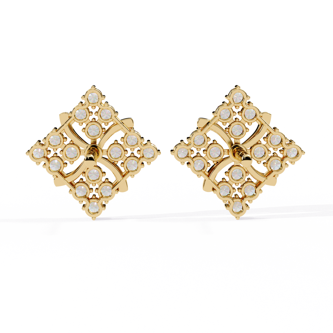 Golden Hour Bloom Stud Gold Plated Earrings