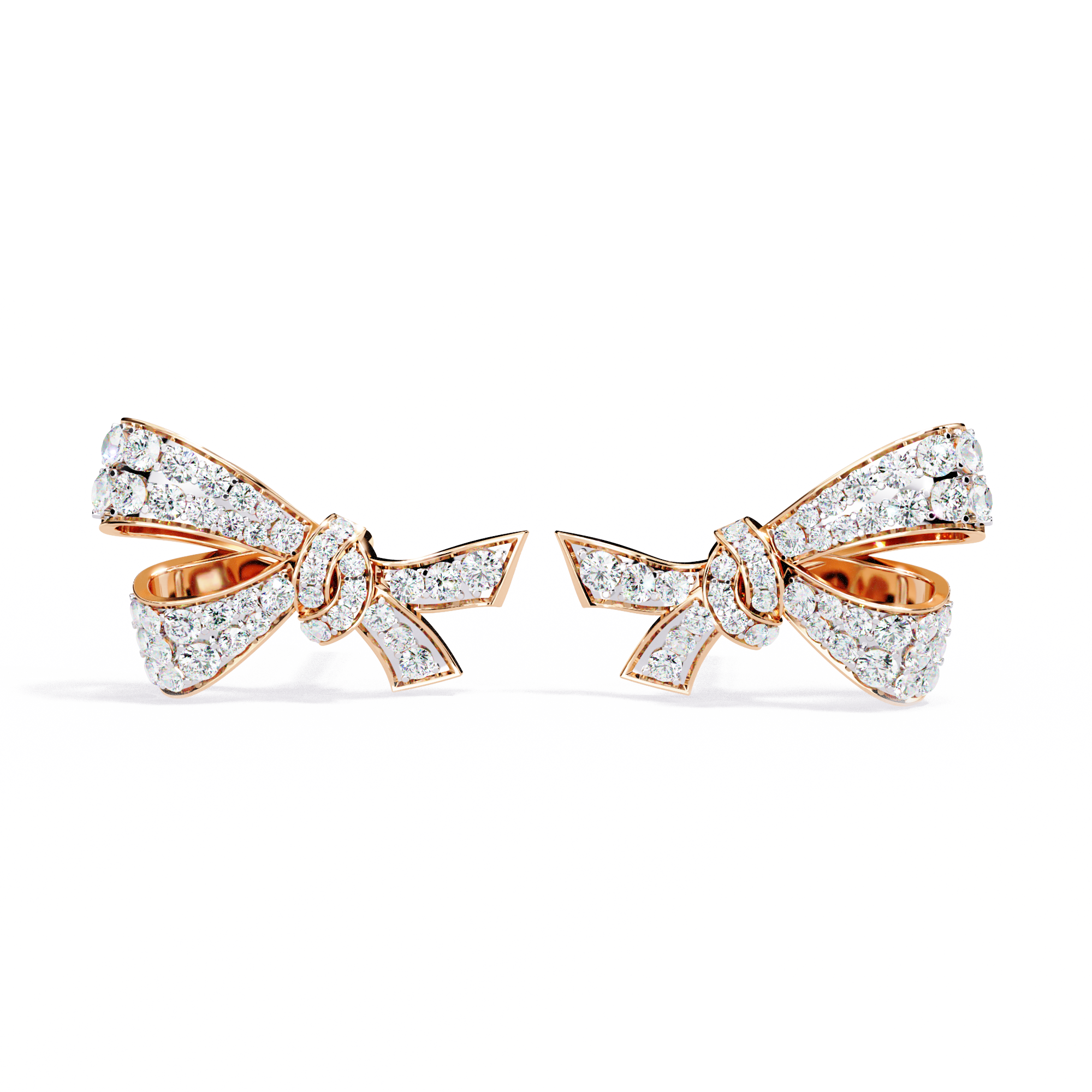 Eternal Ribbon Bow Stud Earrings | 925 Sterling Silver