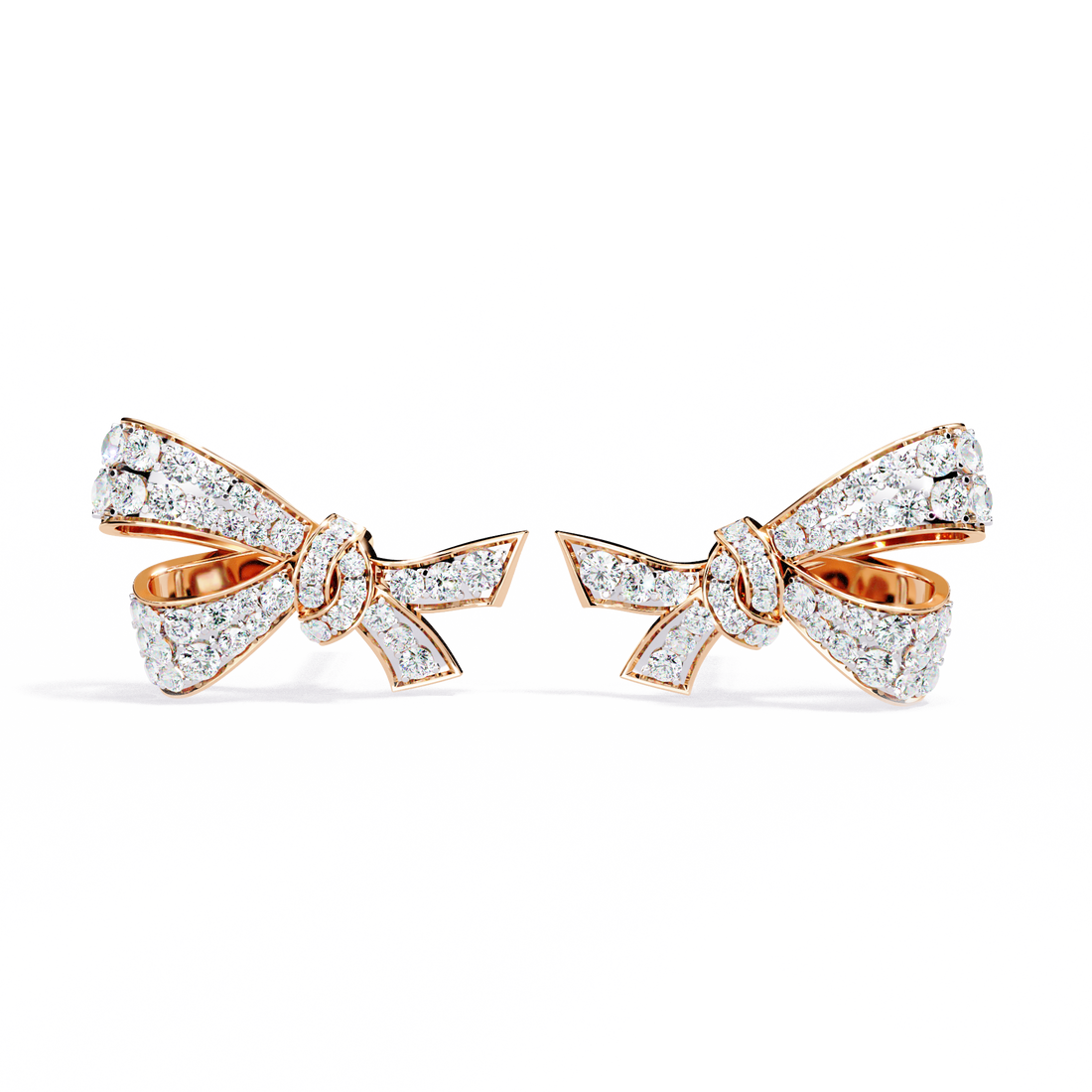 Eternal Ribbon Bow Stud Earrings | 925 Sterling Silver