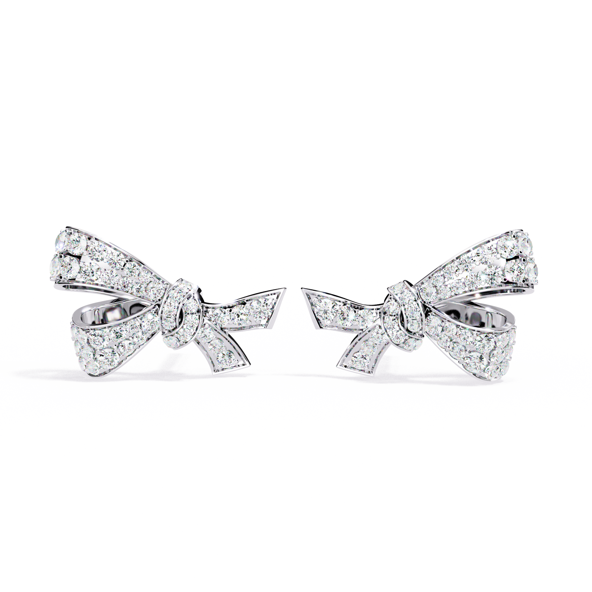 Eternal Ribbon Bow Stud Earrings | 925 Sterling Silver