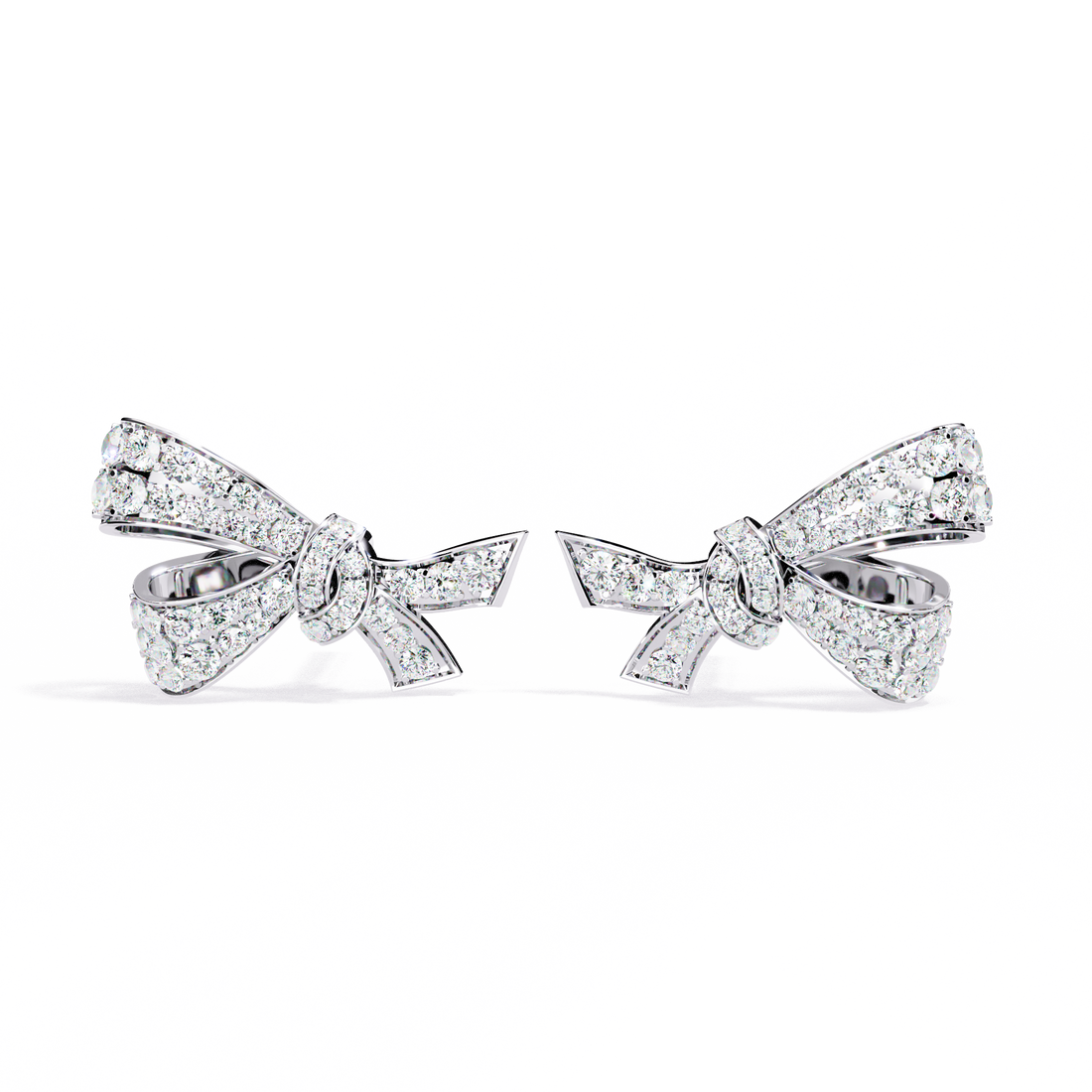 Eternal Ribbon Bow Stud Earrings | 925 Sterling Silver