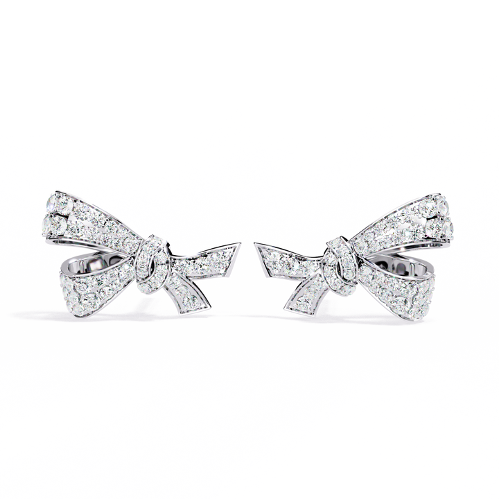 Eternal Ribbon Bow Stud Earrings | 925 Sterling Silver