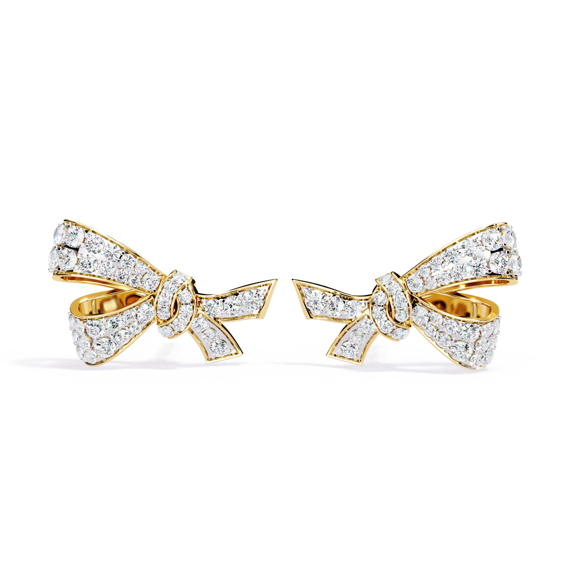 Eternal Ribbon Bow Stud Earrings | 925 Sterling Silver