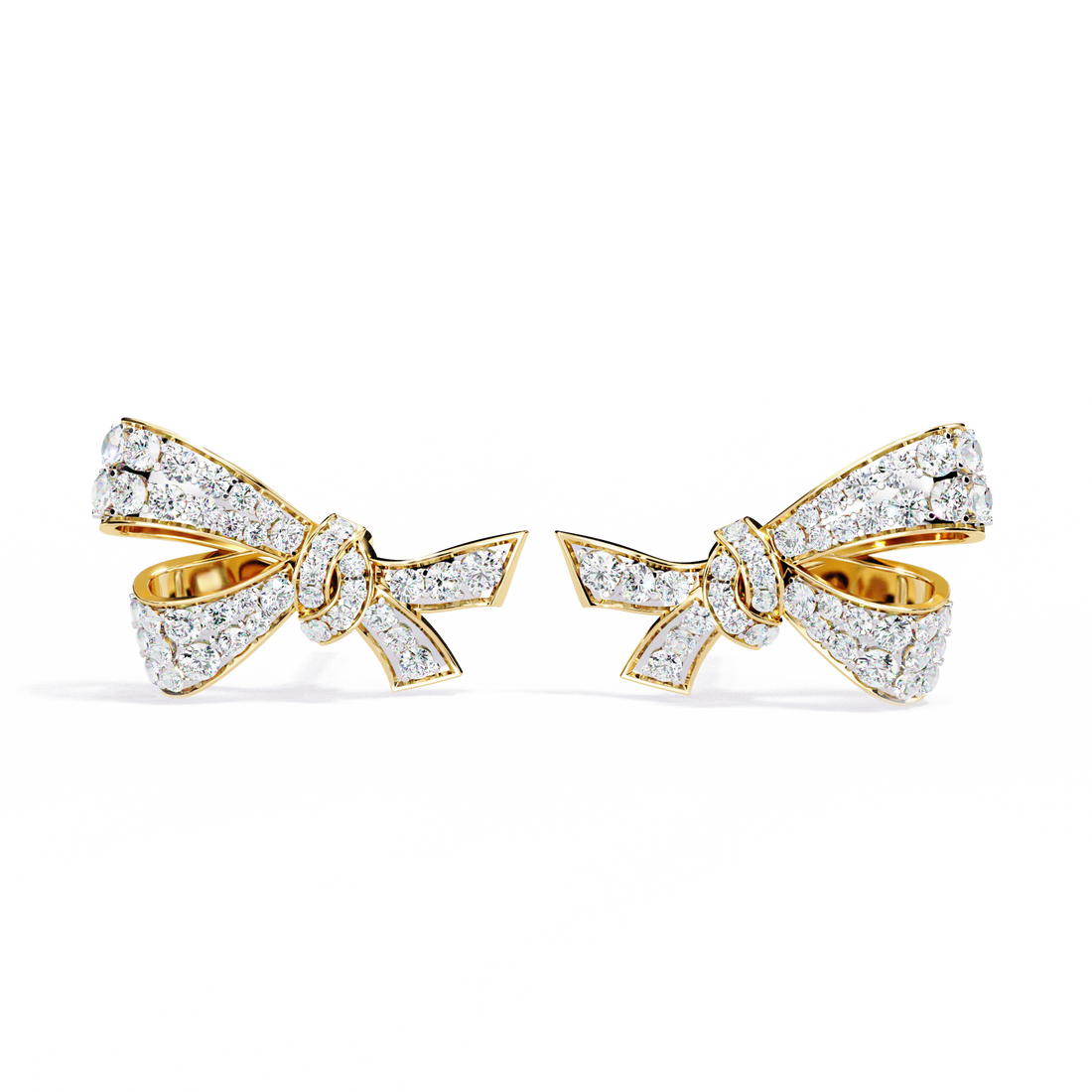 Eternal Ribbon Bow Stud Earrings | 925 Sterling Silver