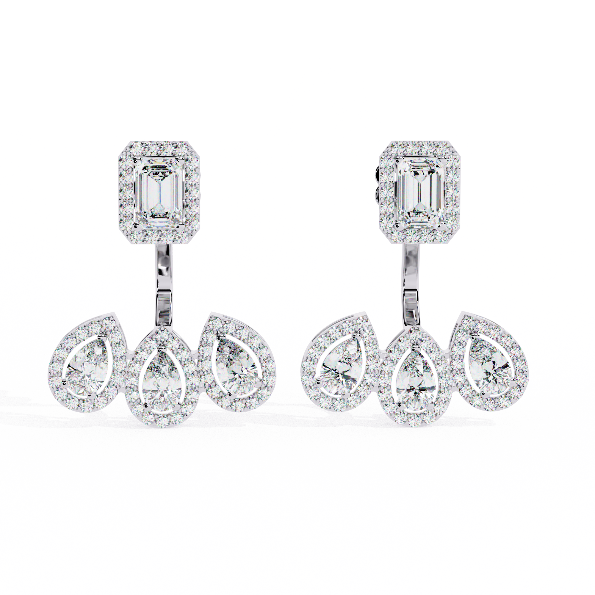 Celestia Emerald & Pear Drop Earrings | 925 Sterling Silver