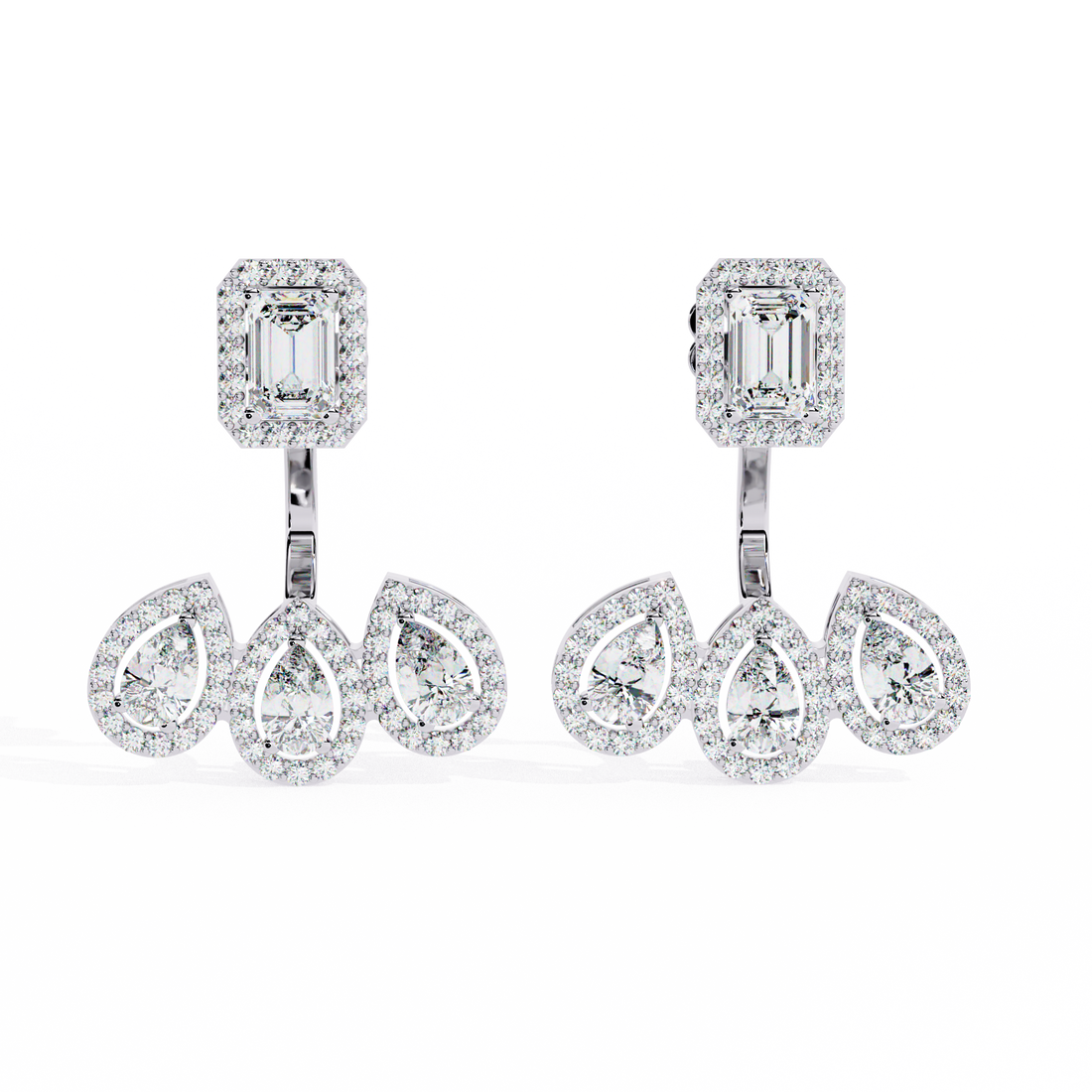 Celestia Emerald & Pear Drop Earrings | 925 Sterling Silver