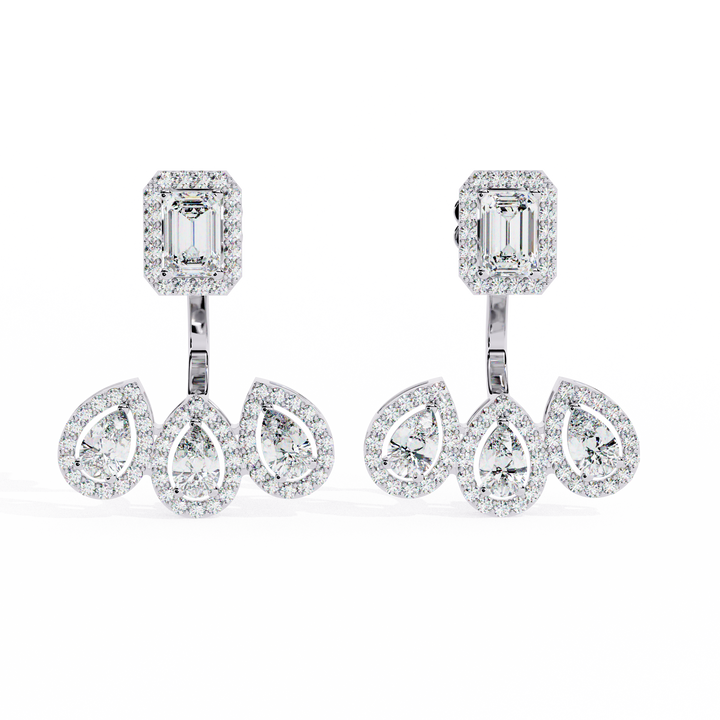 Celestia Emerald & Pear Drop Earrings | 925 Sterling Silver