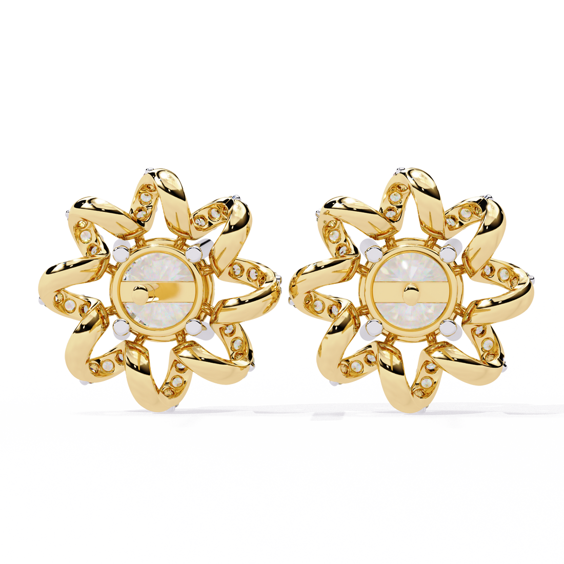 Celestial Bloom Stud Earrings | 925 Sterling Silver