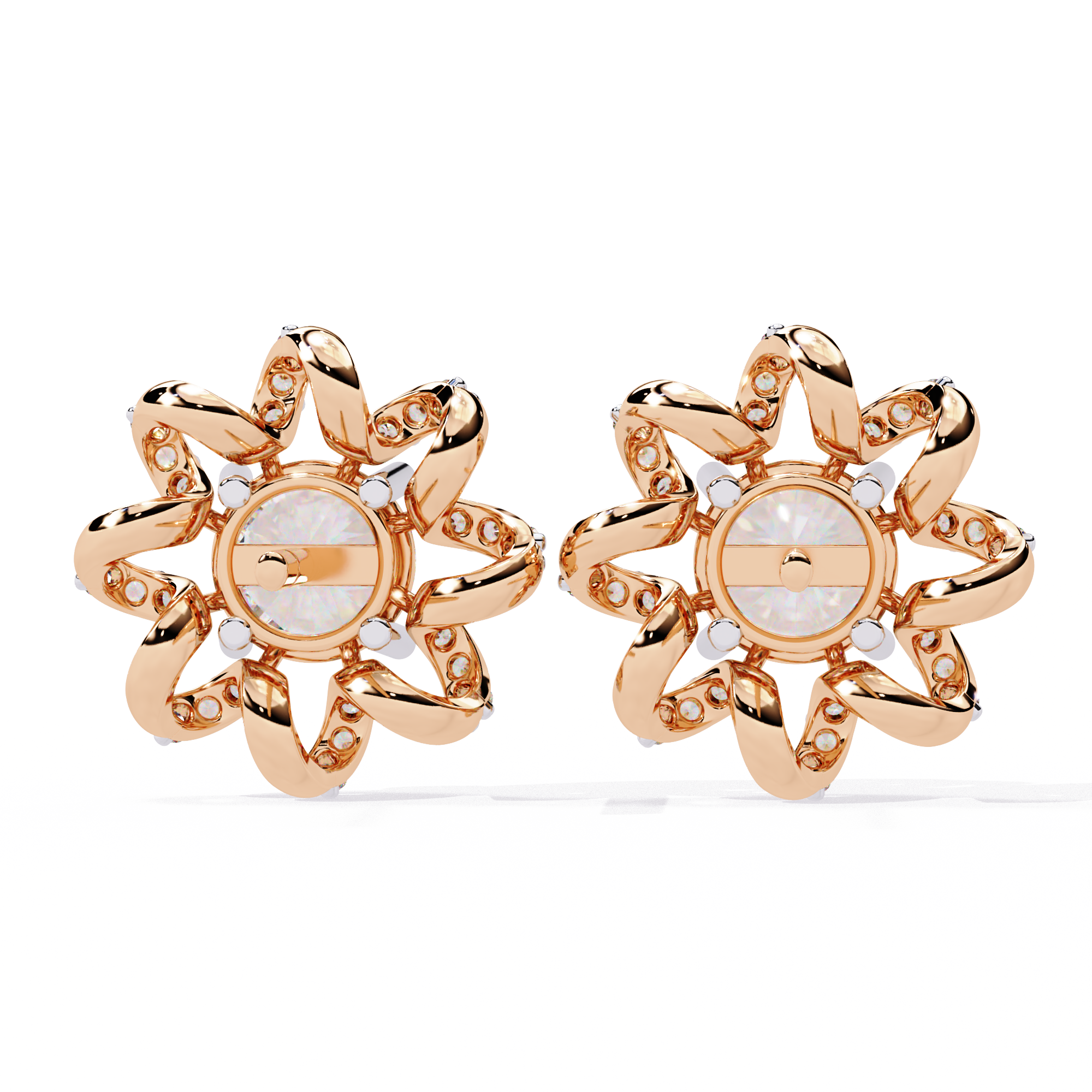 Celestial Bloom Stud Earrings | 925 Sterling Silver