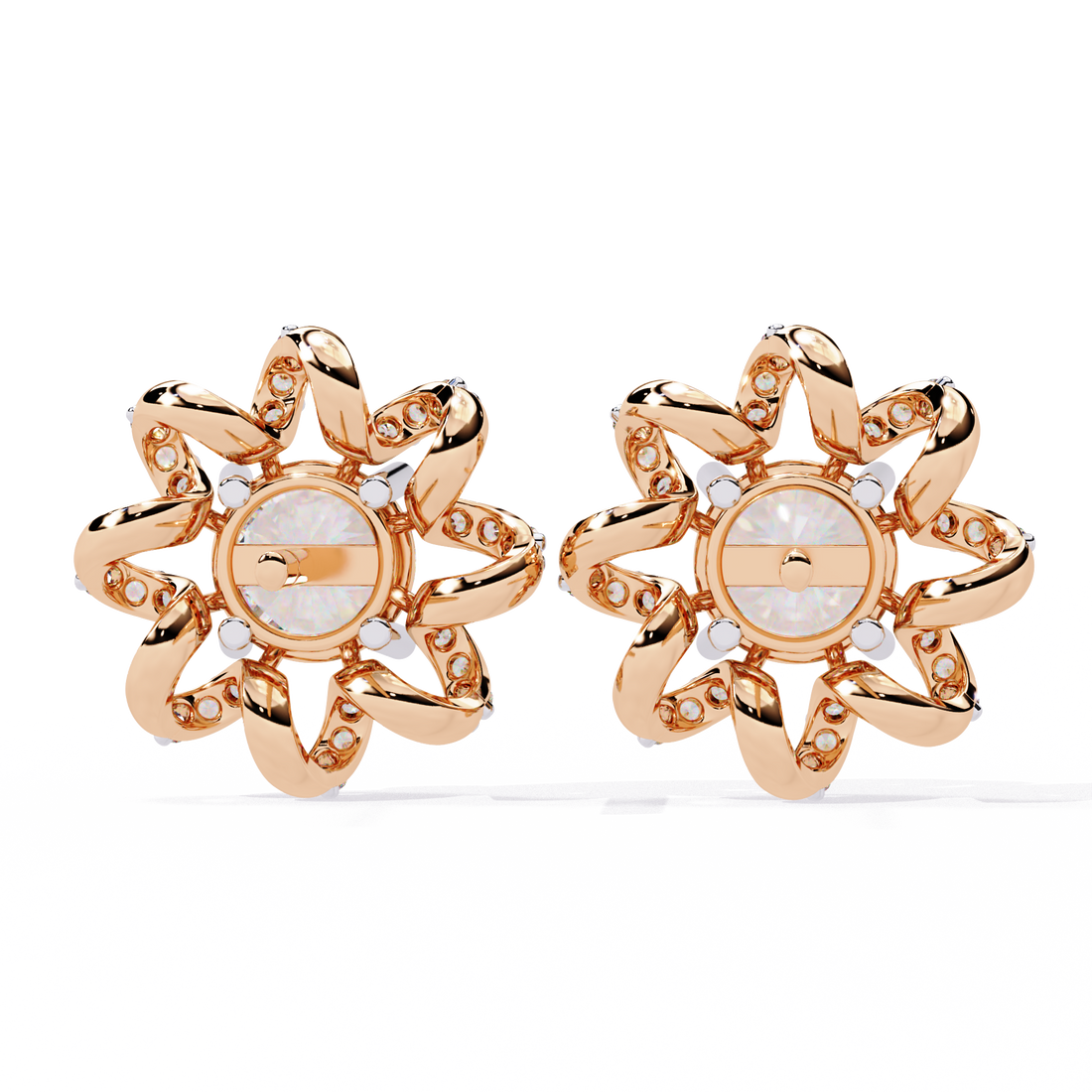 Celestial Bloom Stud Earrings | 925 Sterling Silver