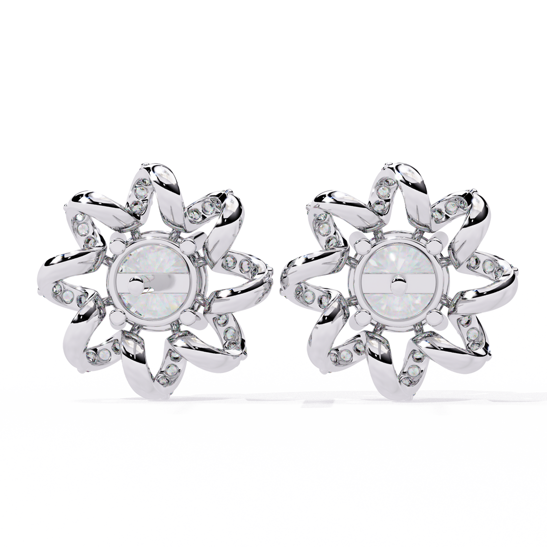 Celestial Bloom Stud Earrings | 925 Sterling Silver