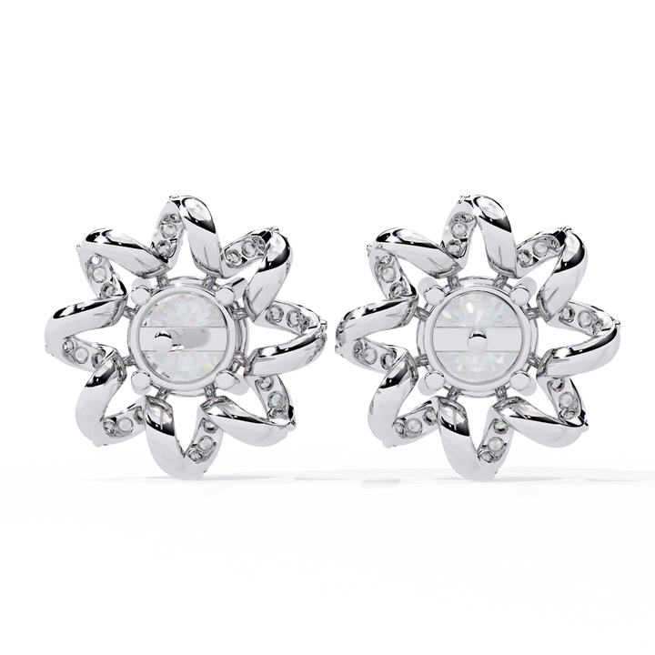 Celestial Bloom Stud Earrings | 925 Sterling Silver
