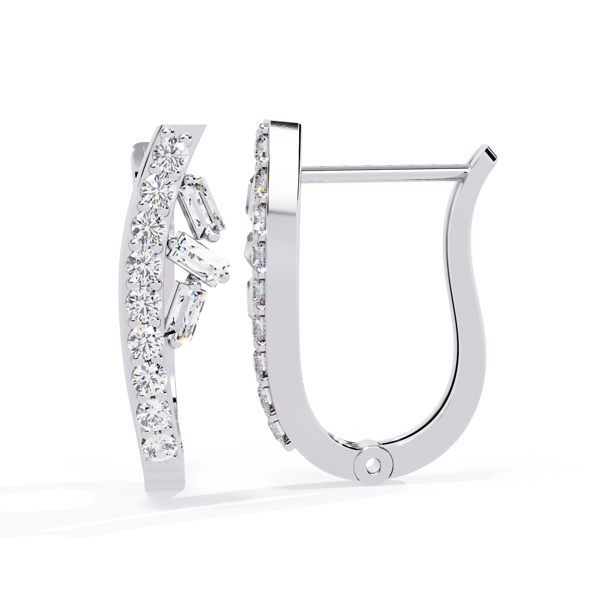 Radiant Curve Hoop Earrings | 925 Sterling Silver