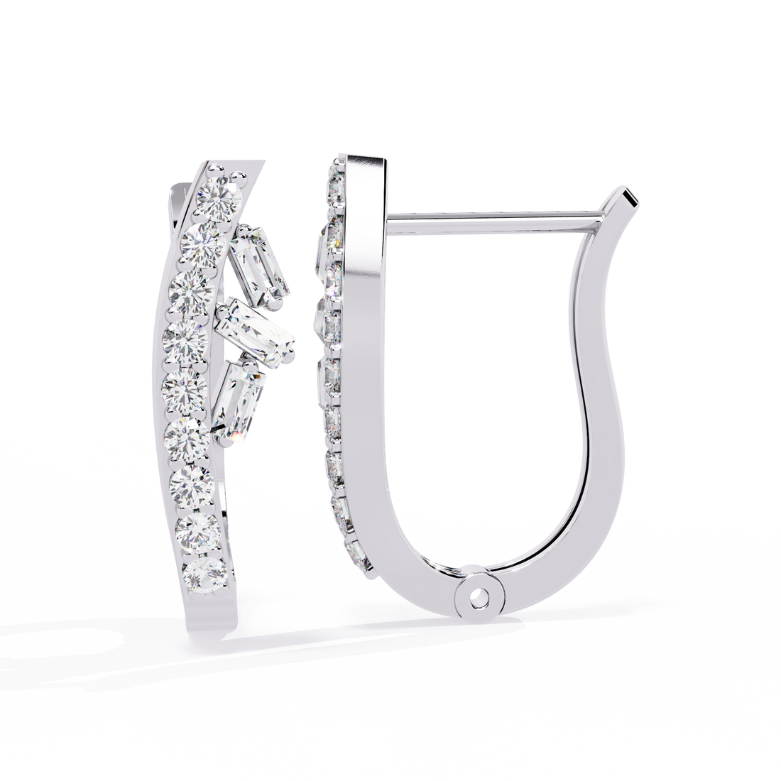 Radiant Curve Hoop Earrings | 925 Sterling Silver
