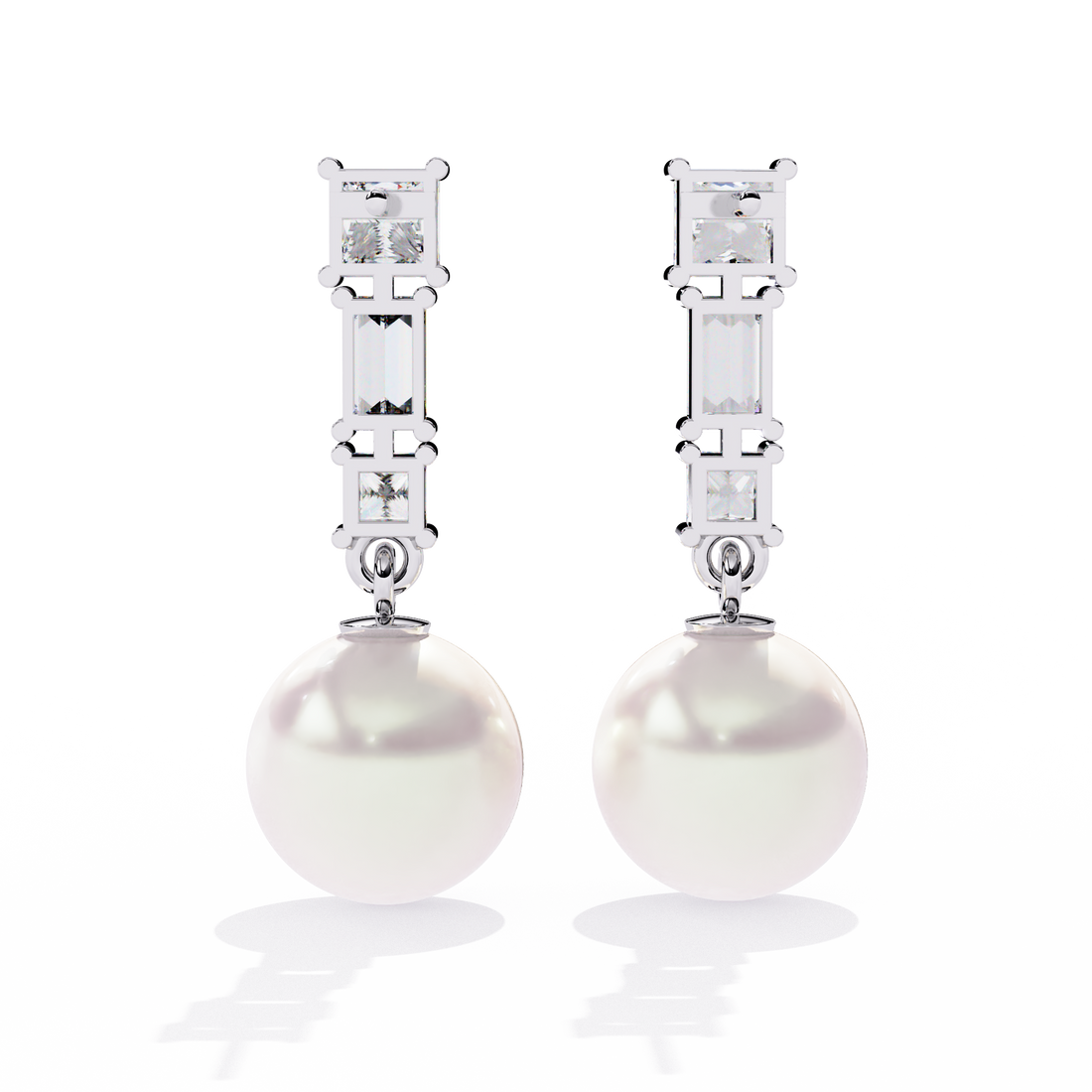 Pearl Prism Drop Earrings | 925 Sterling Silver