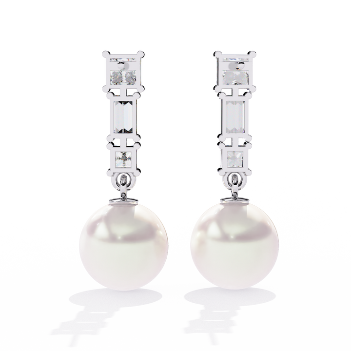 Pearl Prism Drop Earrings | 925 Sterling Silver