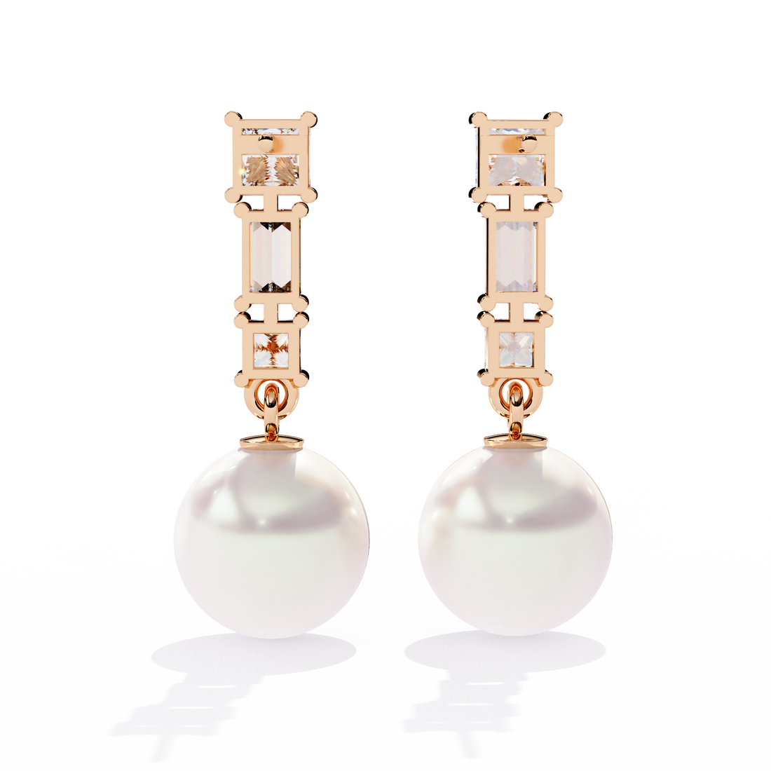Pearl Prism Drop Earrings | 925 Sterling Silver