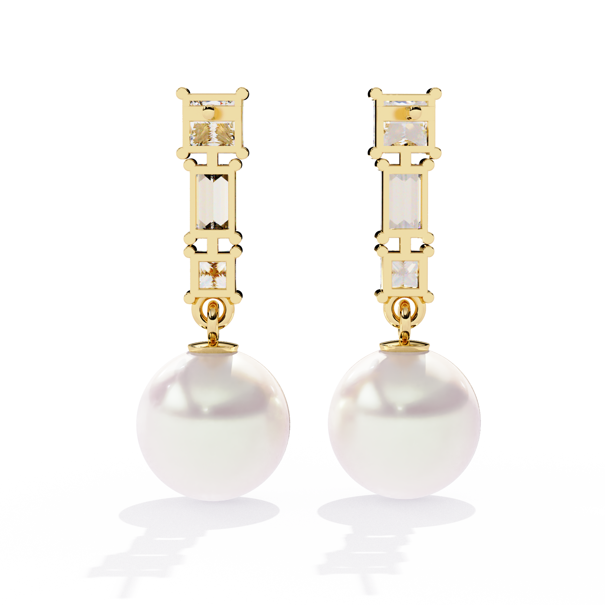 Pearl Prism Drop Earrings | 925 Sterling Silver