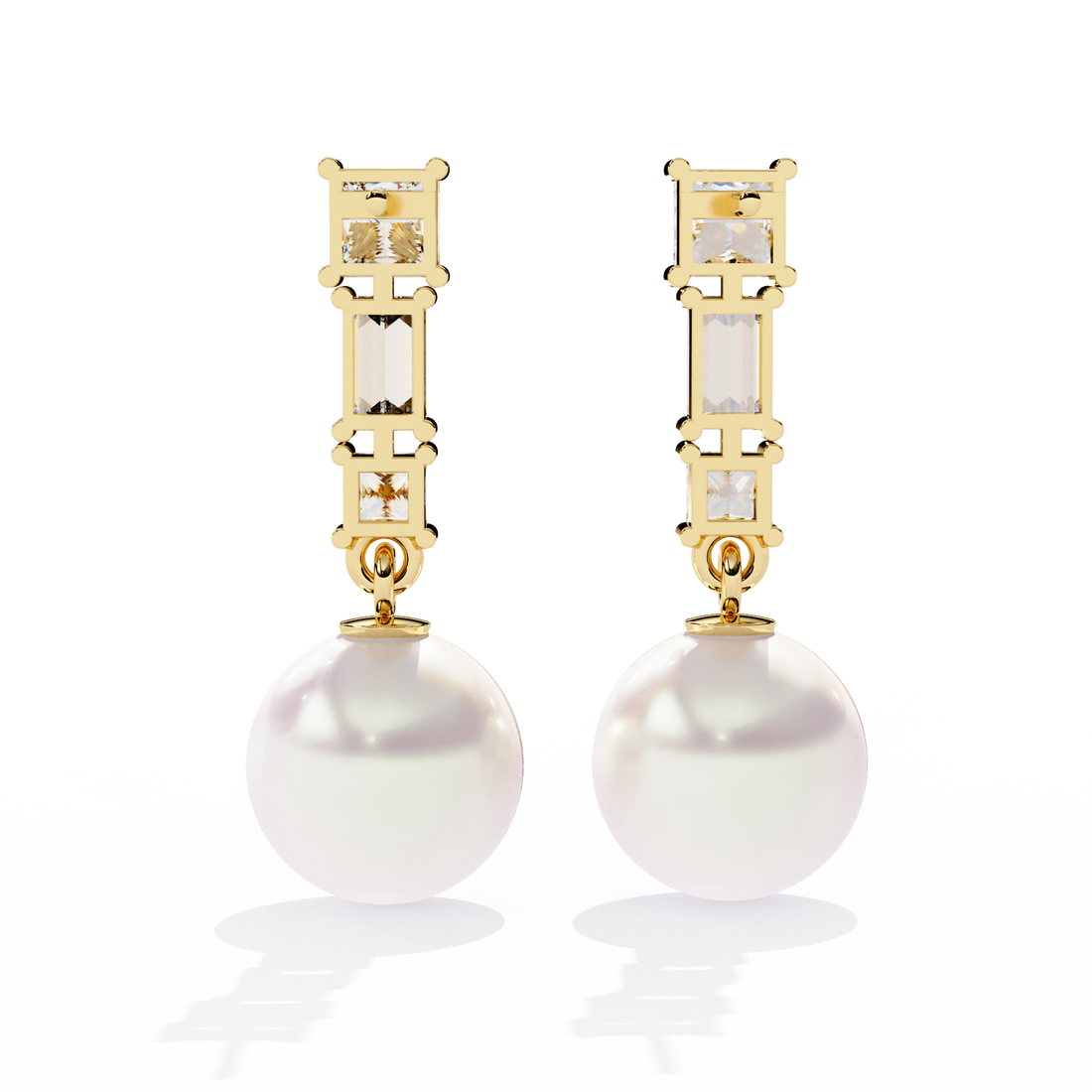 Pearl Prism Drop Earrings | 925 Sterling Silver