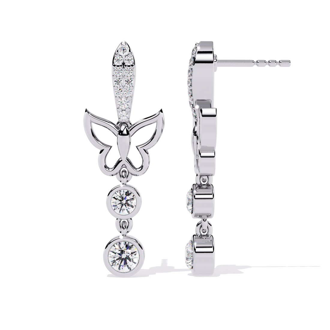Butterfly Grace Drop Earrings | 925 Sterling Silver