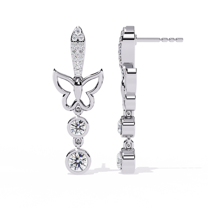 Butterfly Grace Drop Earrings | 925 Sterling Silver