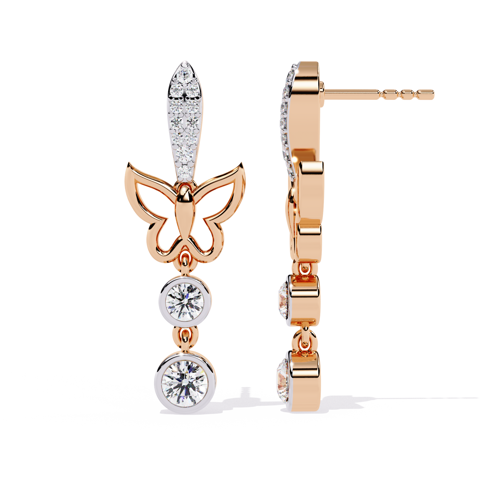 Butterfly Grace Drop Earrings | 925 Sterling Silver