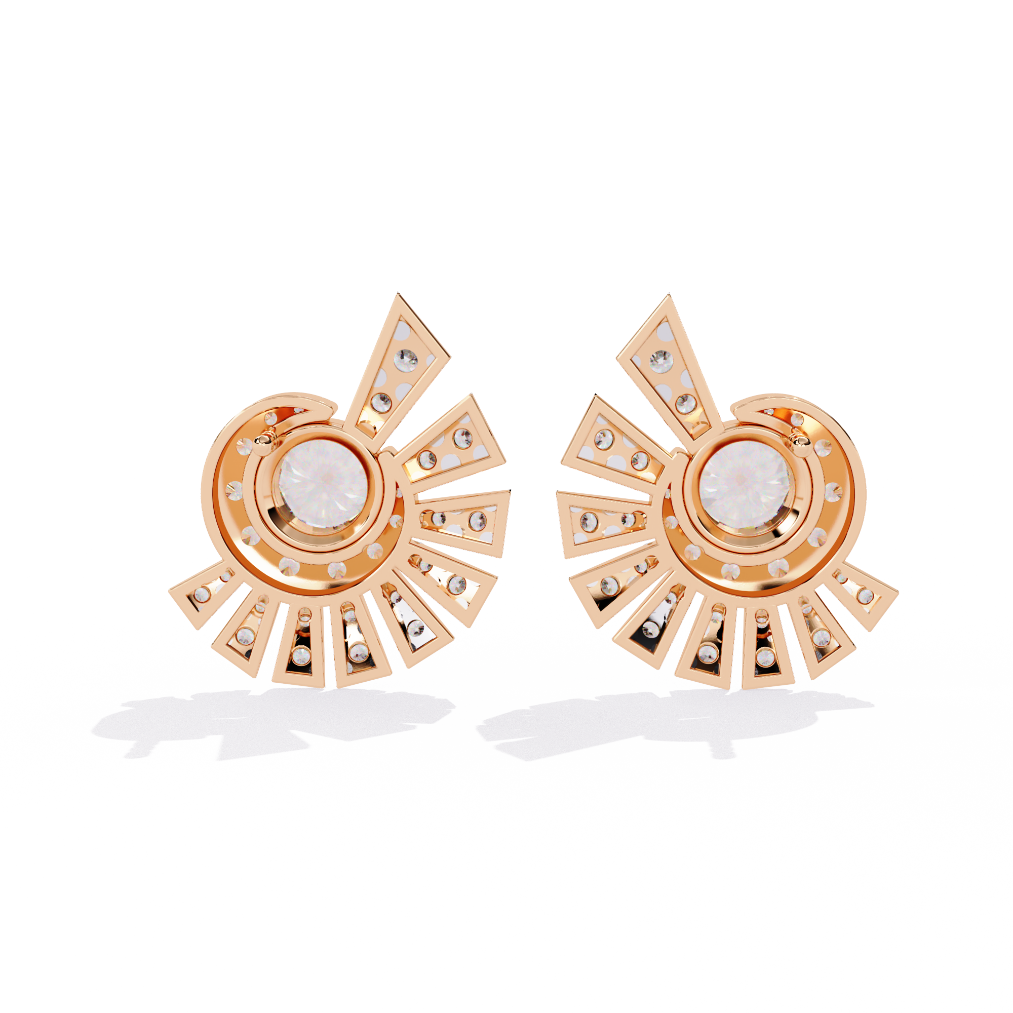 Radiant Sunburst Stud Earrings | 925 Sterling Silver