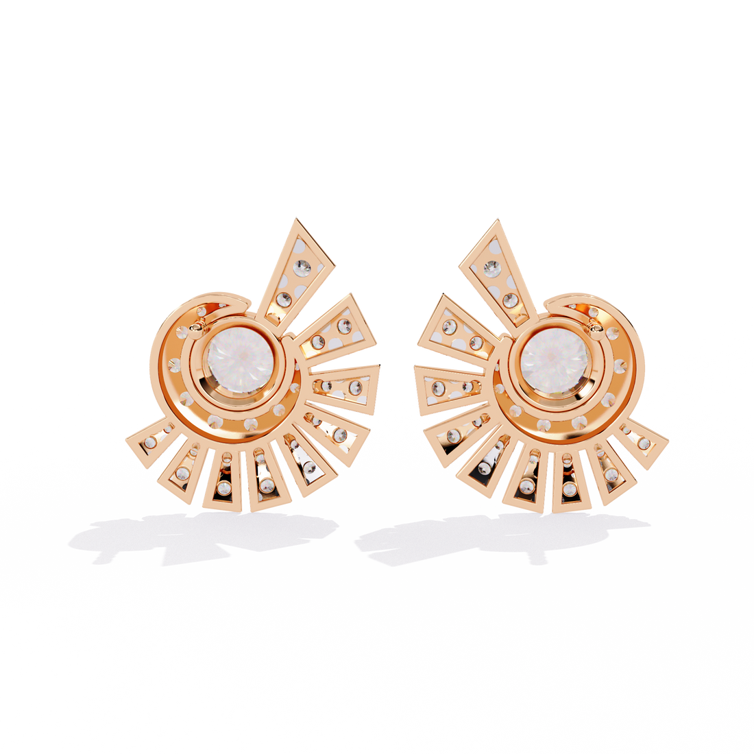 Radiant Sunburst Stud Earrings | 925 Sterling Silver